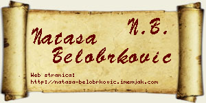 Nataša Belobrković vizit kartica